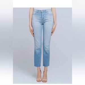 L'AGENCE Light Blue cropped raw hem Women Jeans